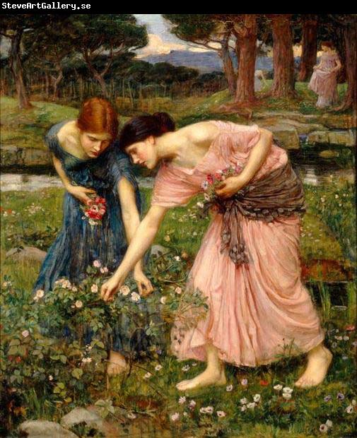 John William Waterhouse Gather Ye Rosebuds While Ye May